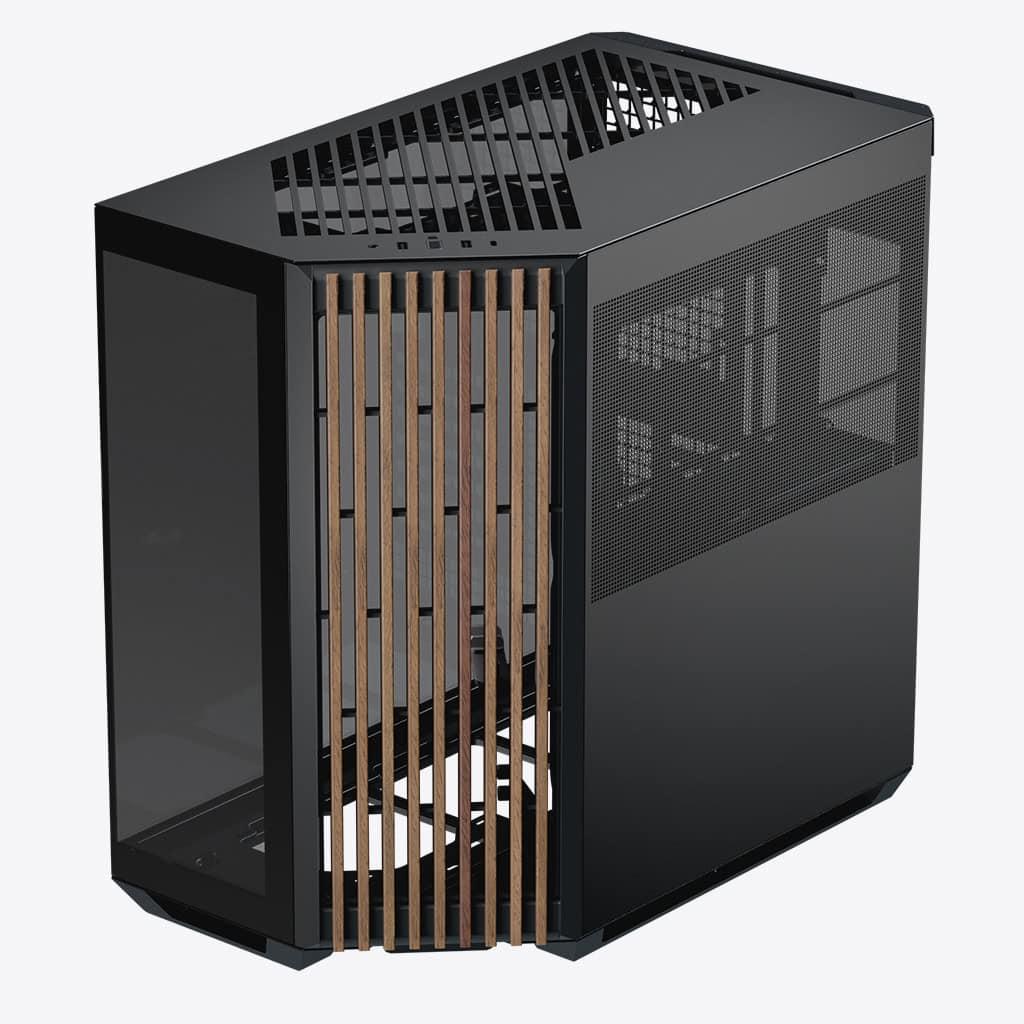 APNX V1, Midi-Tower, ATX, Tempered Glass - Wood, black Aerocool Advanced Technologies Co., LTD (APNX)