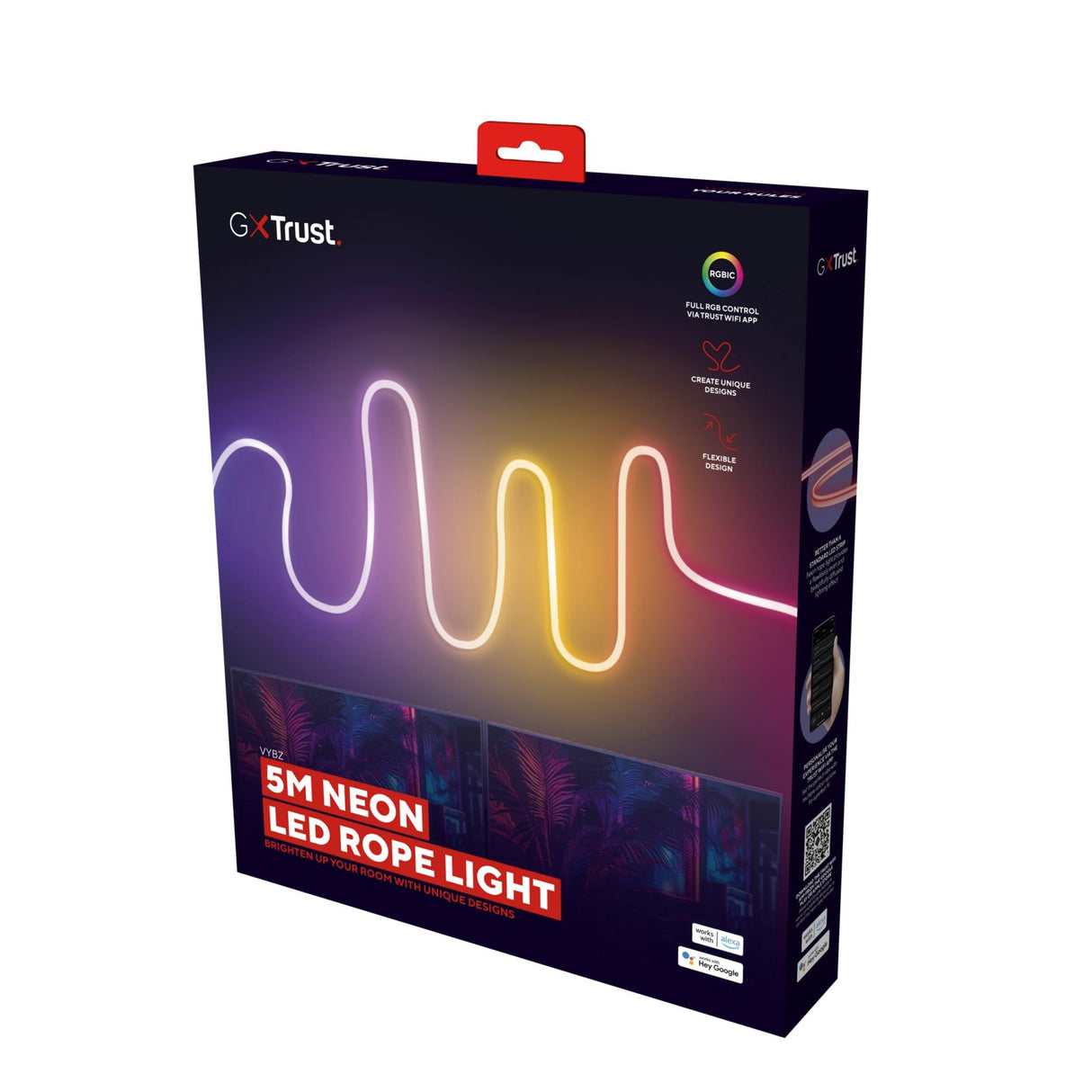 TRUST GXT904 VYBZ 5M NEON ROPE LIGHT