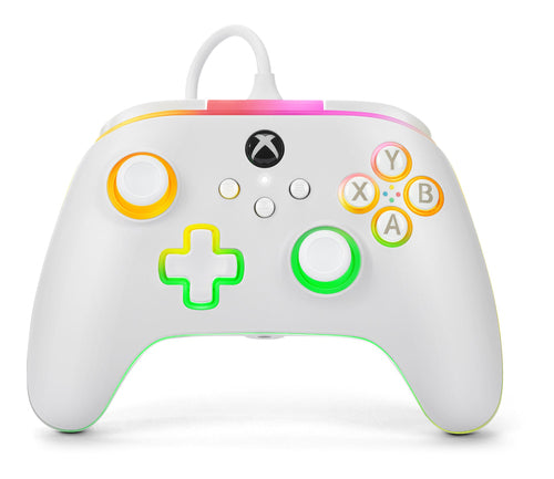 PowerA Advantage Lumectra kablet controller – hvid – Xbox/PC – alternativ lysindstilling
