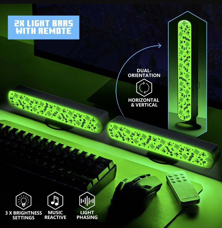 Minecraft Creeper Lightbars - Paket Med 2
