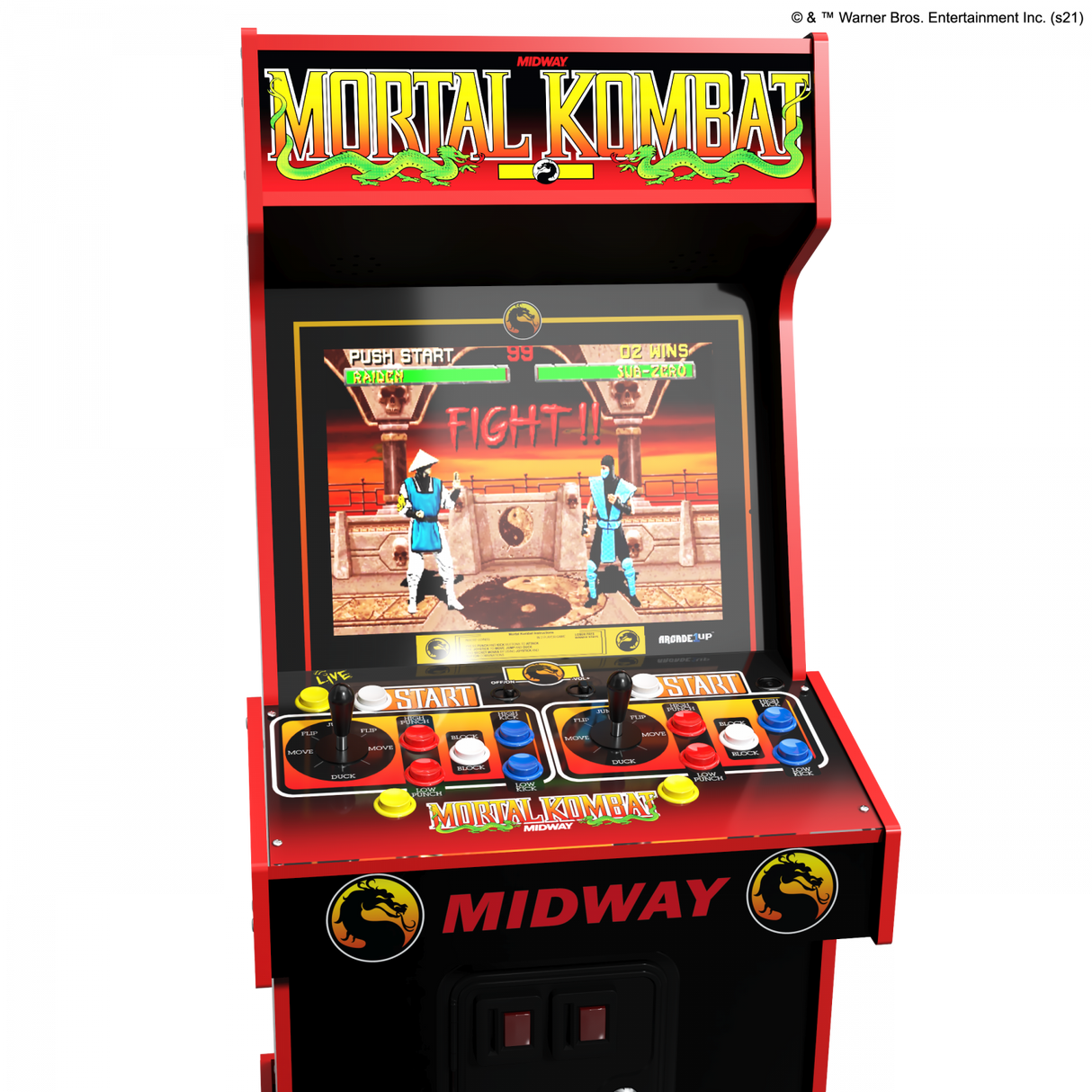 ARCADE 1 UP MORTAL KOMBAT MIDWAY LEGACY 14-I-1 WIFI-AKTIVERAD ARCADE MACHINE