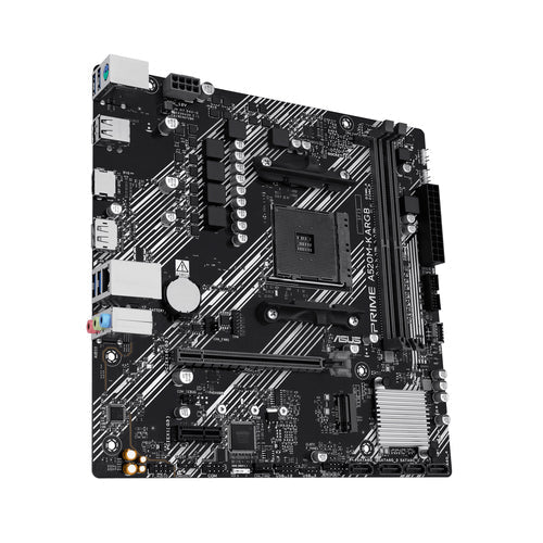 ASUS PRIME A520M-K ARGB bundkort i vinklet produktvisning
