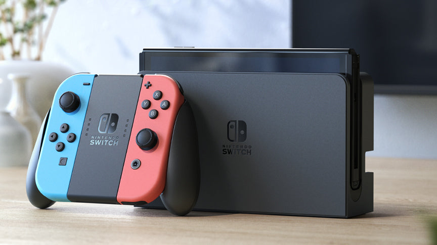 Nintendo Switch (OLED-modell) Neon-röd/neon-blå