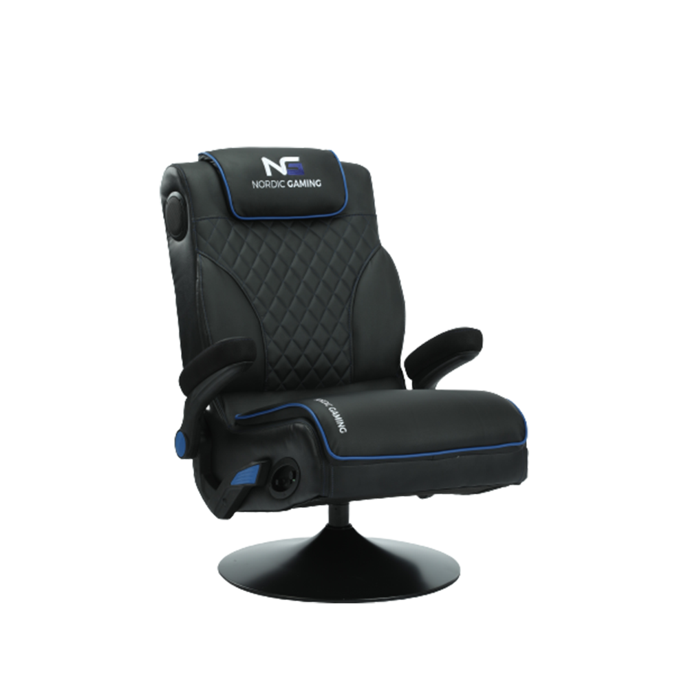 Nordic Gaming Cinema Chair Blå Svart Gamer Chair - PU Läder - Inbyggt Musiksystem