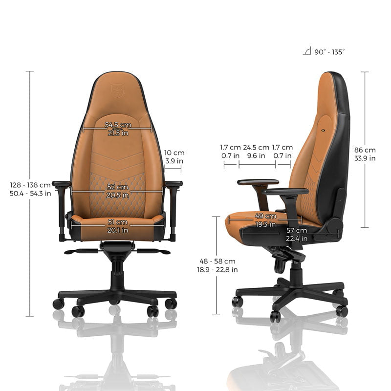 noblechairs ICON Real Leather Cognac/Svart