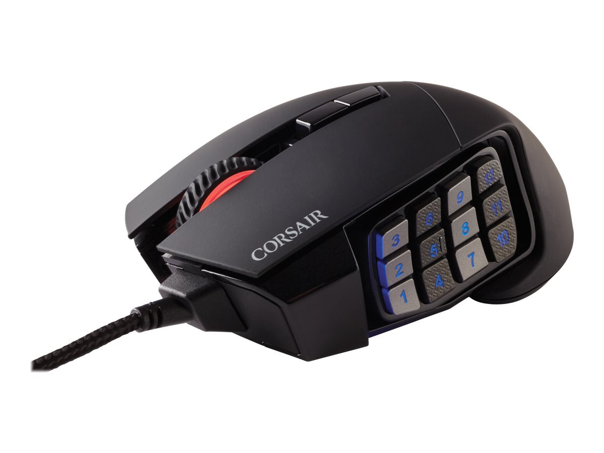 CORSAIR Gaming Scimitar RGB Elite Optisk Kabel Svart
