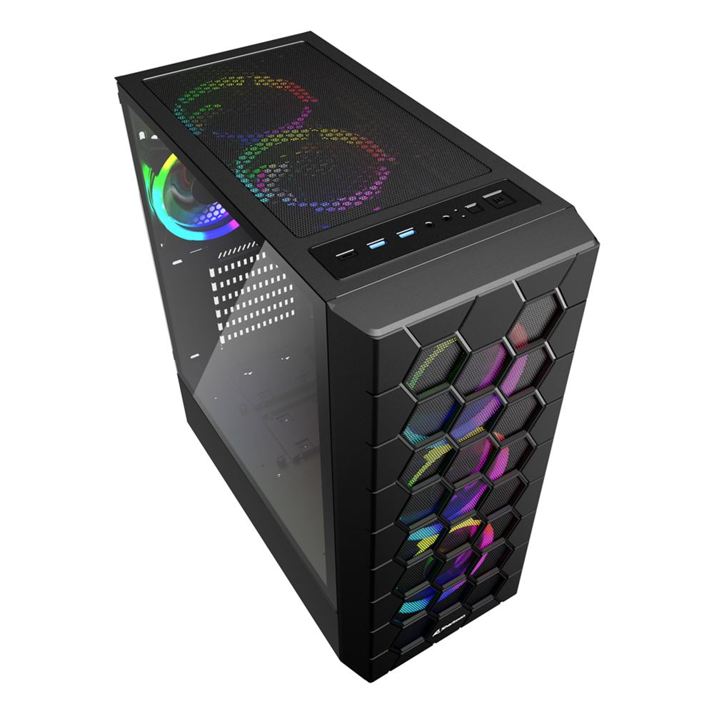 Sharkoon RGB HEX, Tower Housing (Black, Tempered Glass Side Panel)