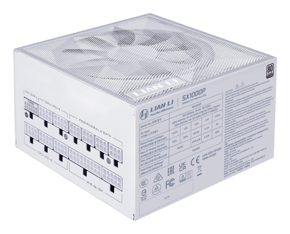 Lian Li SX ATX Platinum PSU, 1000W - White Lian Li