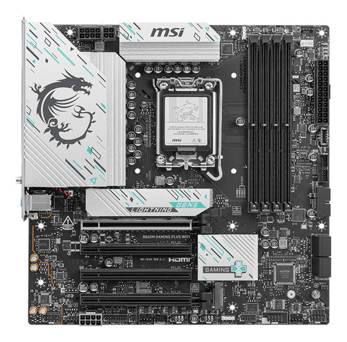 MSI B860M GAMING PLUS WIFI bundkort - LGA1851, micro-ATX - visning 2