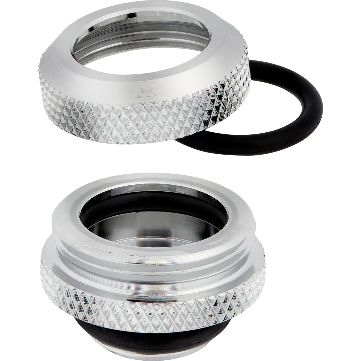 CORSAIR Hydro X Series XF Hardline 14mm Kølevæske system tilpasning 4-pack Sølv