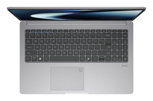 ASUS ExpertBook P1 PM1503CDA-S70264X – taster og arbejdsflade set ovenfra; tastaturlayout illustrativt