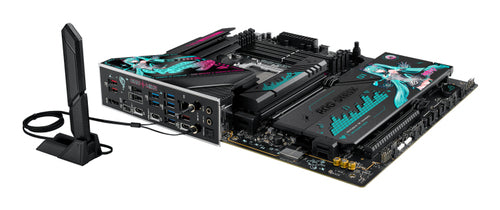 ASUS ROG STRIX X870E-H GAMING WIFI7 Hatsune Miku Edition – AM5 bundkort – bundkort med antenne