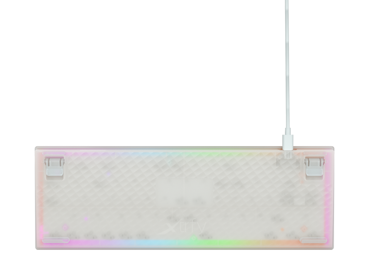 Xtrfy K5 RGB, Kompakt 65 % Transparent Vit