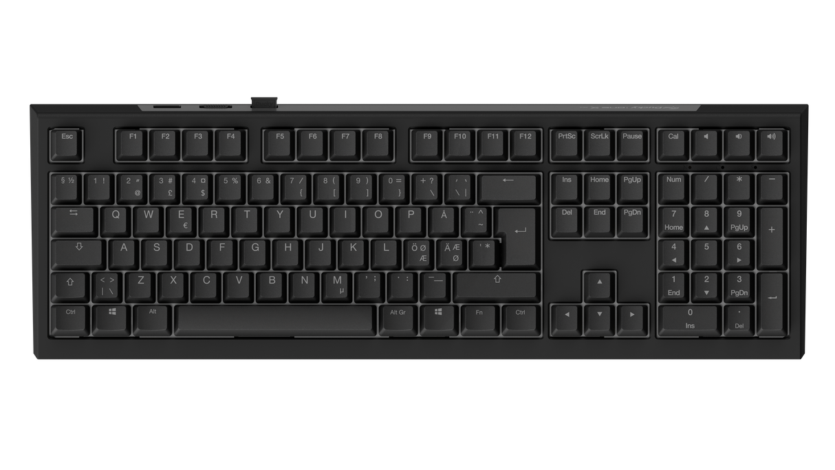 Ducky One X - Black Nordic - Fullsize 100% - Ducky Inductive Switch (analog) Tri-Mode (trådlös, BT, Sladd)