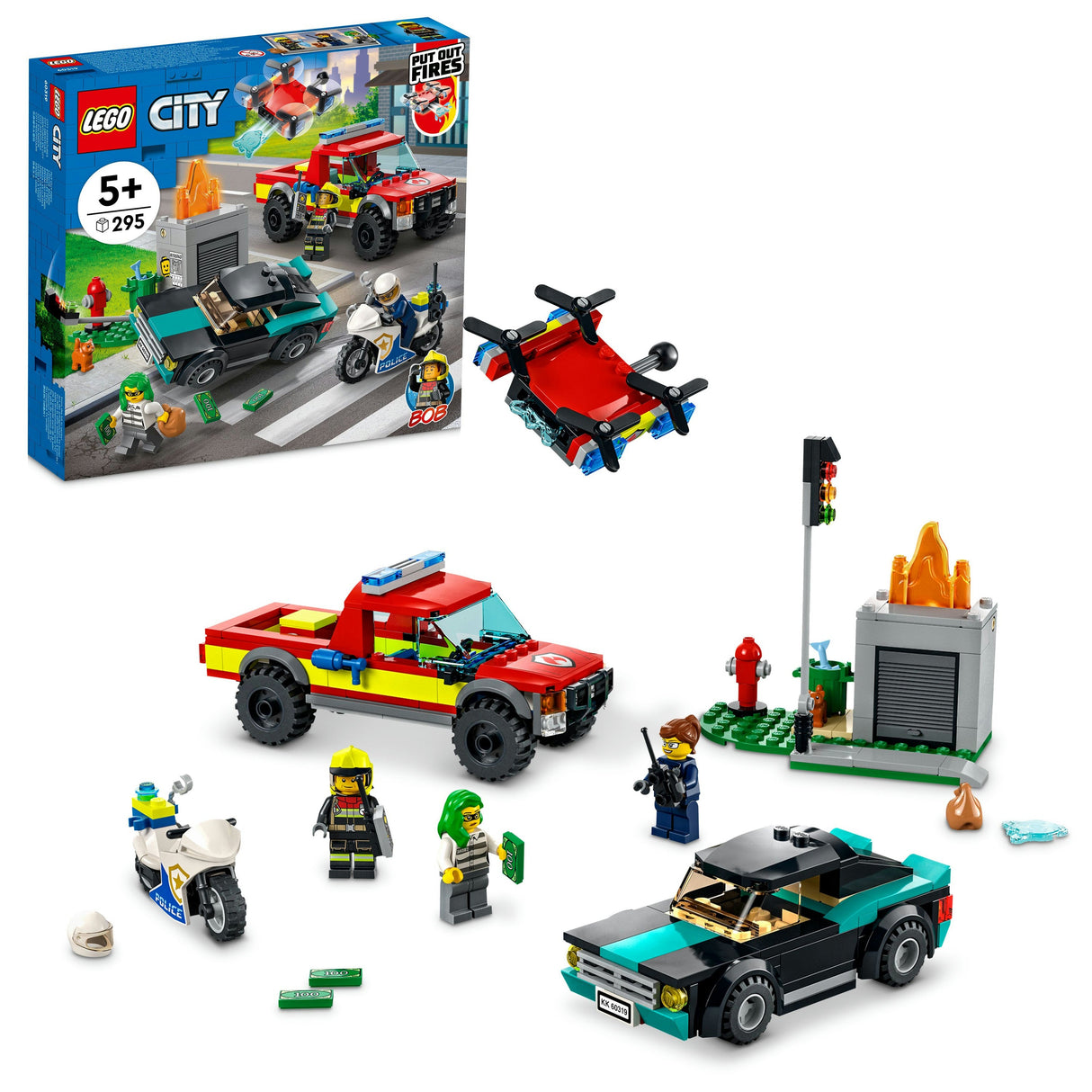 LEGO City Brandräddning & Polisen Jagar 60319