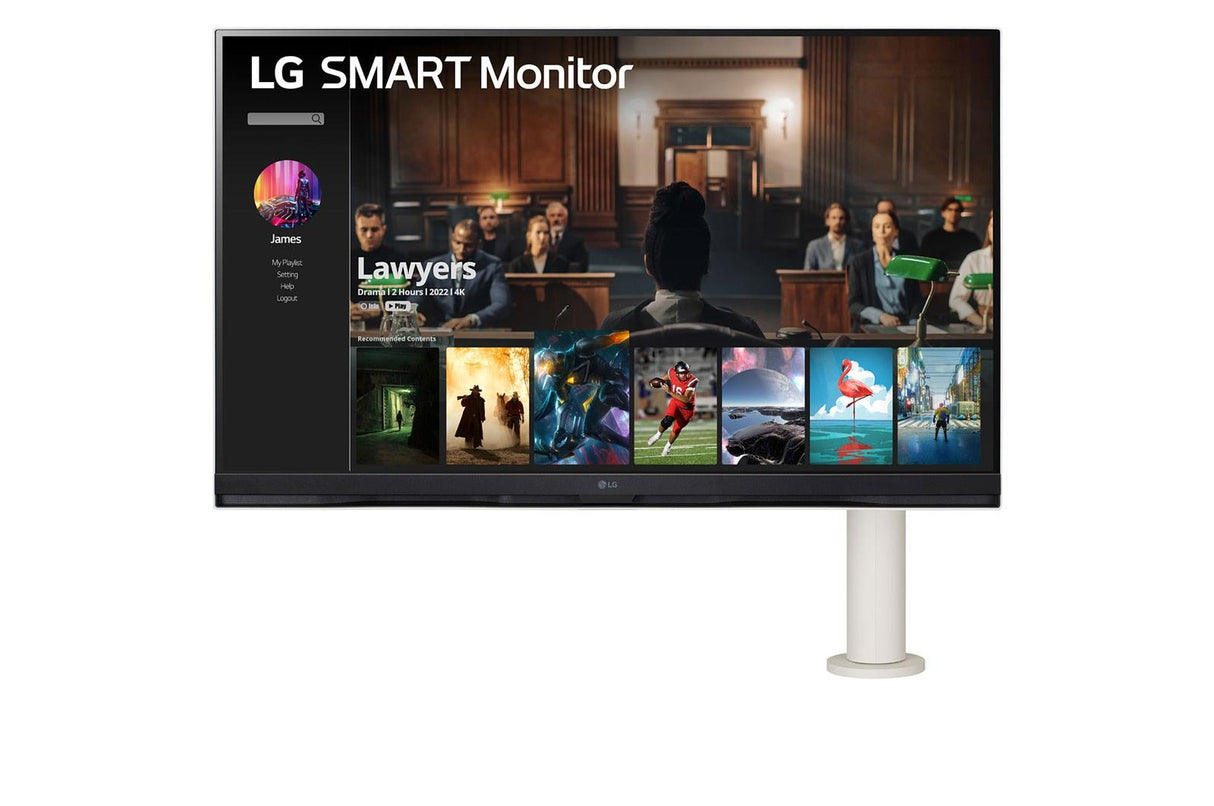 LG 32SQ780S-W 32 3840 X 2160 (4K) HDMI USB-C 65Hz Extend Retract Dockningsskärm