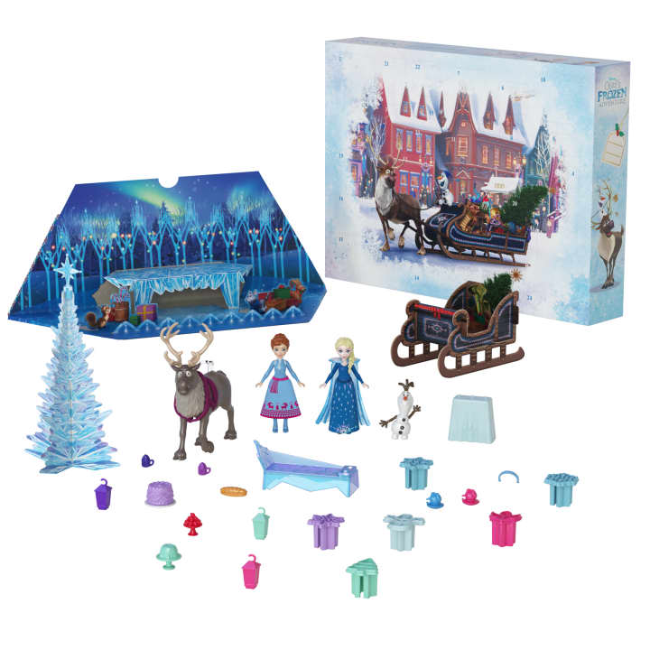 Disney Frozen julekalender – Anna, Elsa og tilbehør – HWX20 – kalender med Anna, Elsa og tilbehør