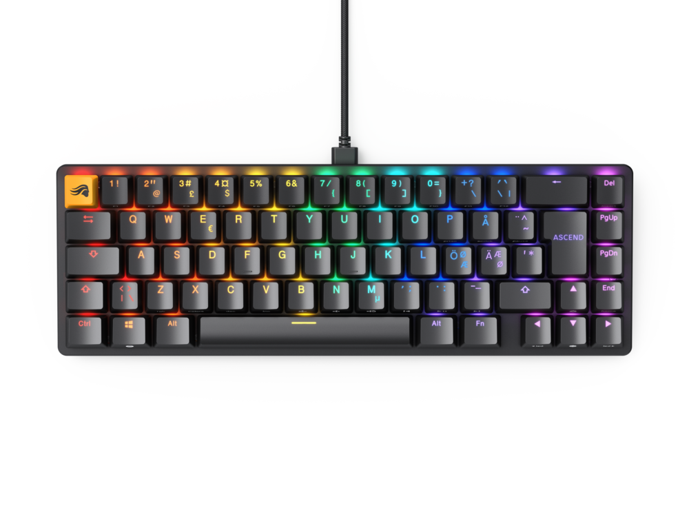 Glorious GMMK 2 Compact 65% - Fox Switch, NO-Layout - Svart