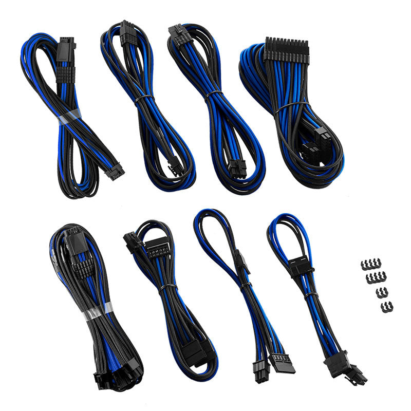 CableMod RT-Series Pro ModMesh 12VHPWR Dual Cable Kit För ASUS/Seasonic - Svart/blå