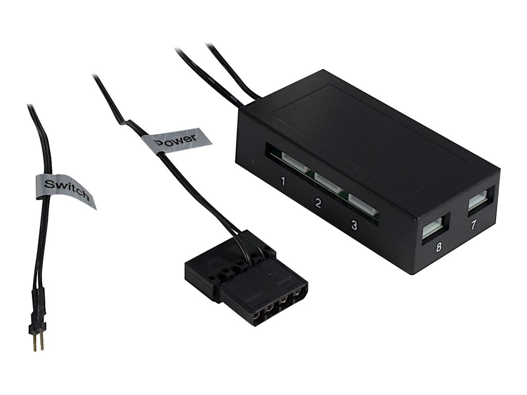 Inter-Tech W-III RGB Tower ATX Ingen strömförsörjning Svart