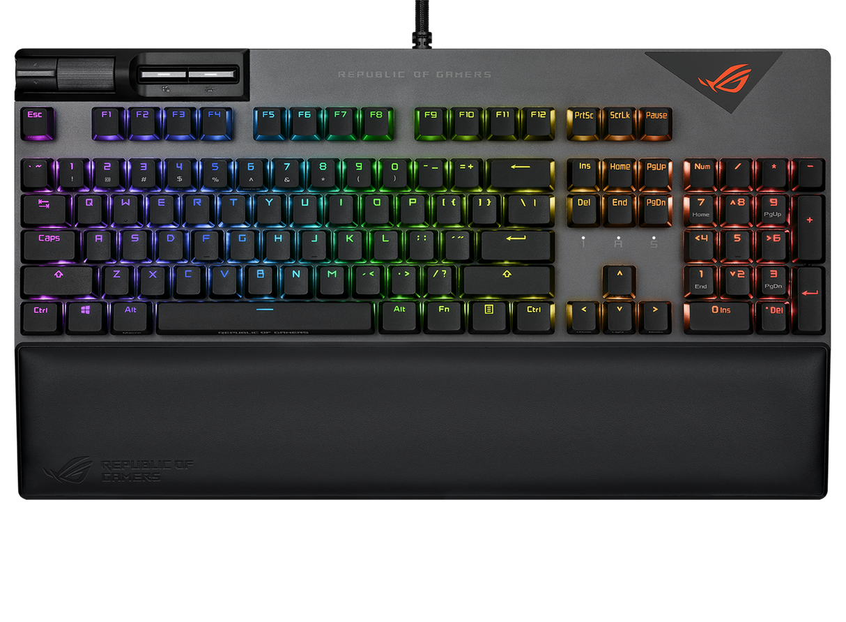 ASUS ROG Strix FLARE II PBT-speltangentbord (NX Brown-switchar)