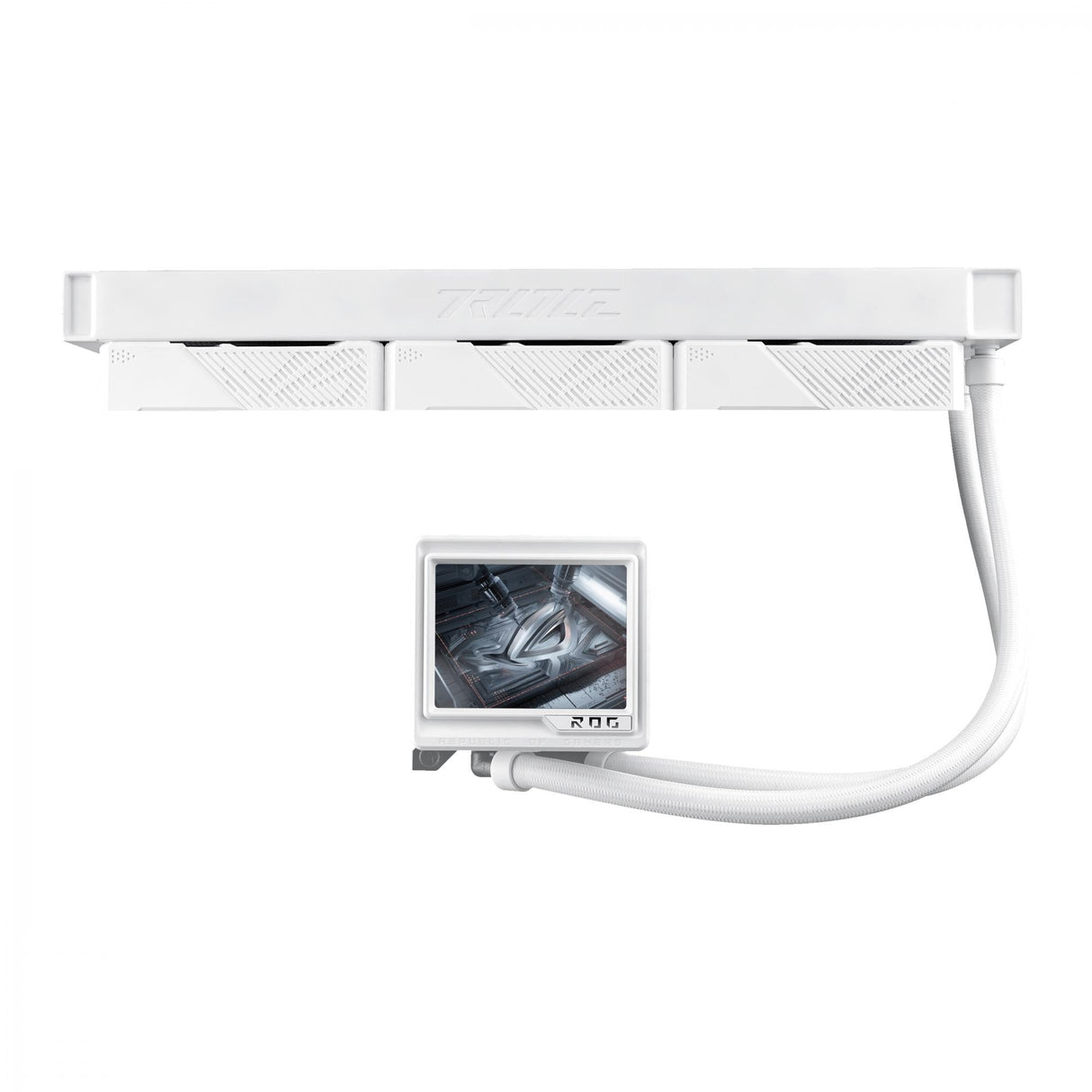 ASUS ROG RYUJIN III 360 ARBG EXTREME WHITE LCD AiO Liquid Cooler w. 3.5" LCD, Asetek Gen8 pump ASUS