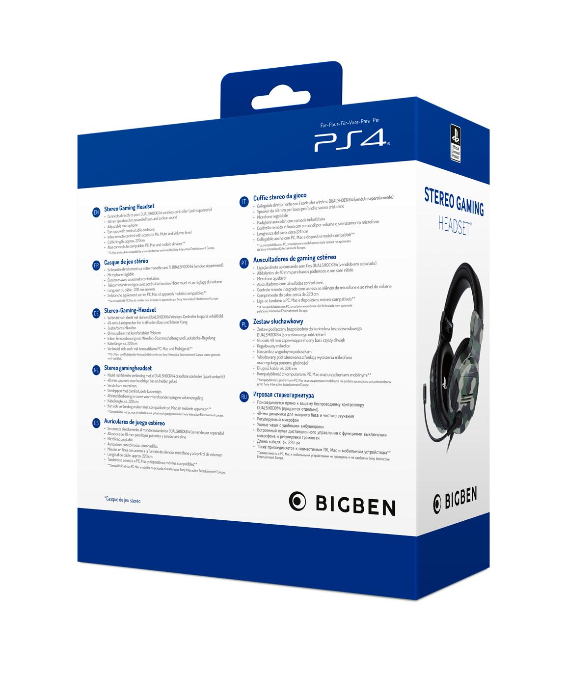 Nacon PS4 Gaming Headset V3 - Grön - Headset - Sony
