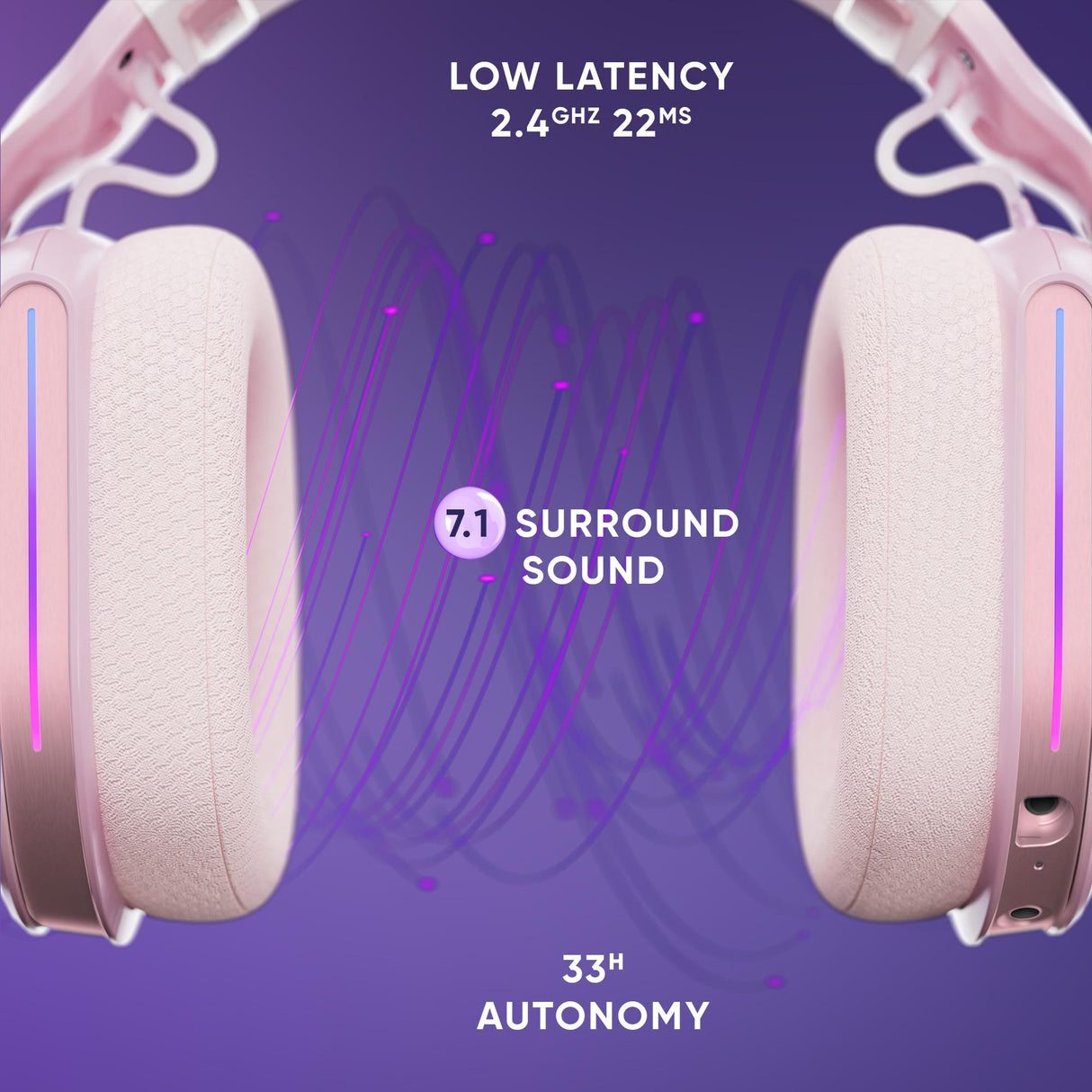Oniverse Wireless Gaming Headset Polaris - Aurora Pink