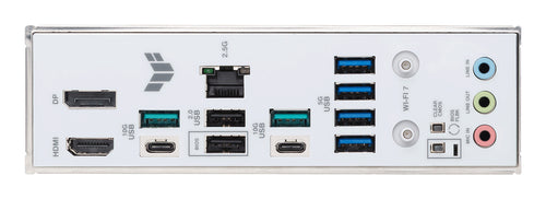 ASUS TUF Gaming B850-PRO WIFI7 W NEO – bagpanel med USB, video- og netværksporte