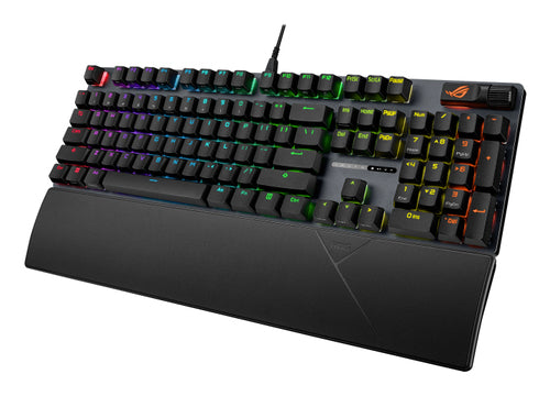 ASUS ROG Strix Scope II X – tastatur fra modsat skrå vinkel