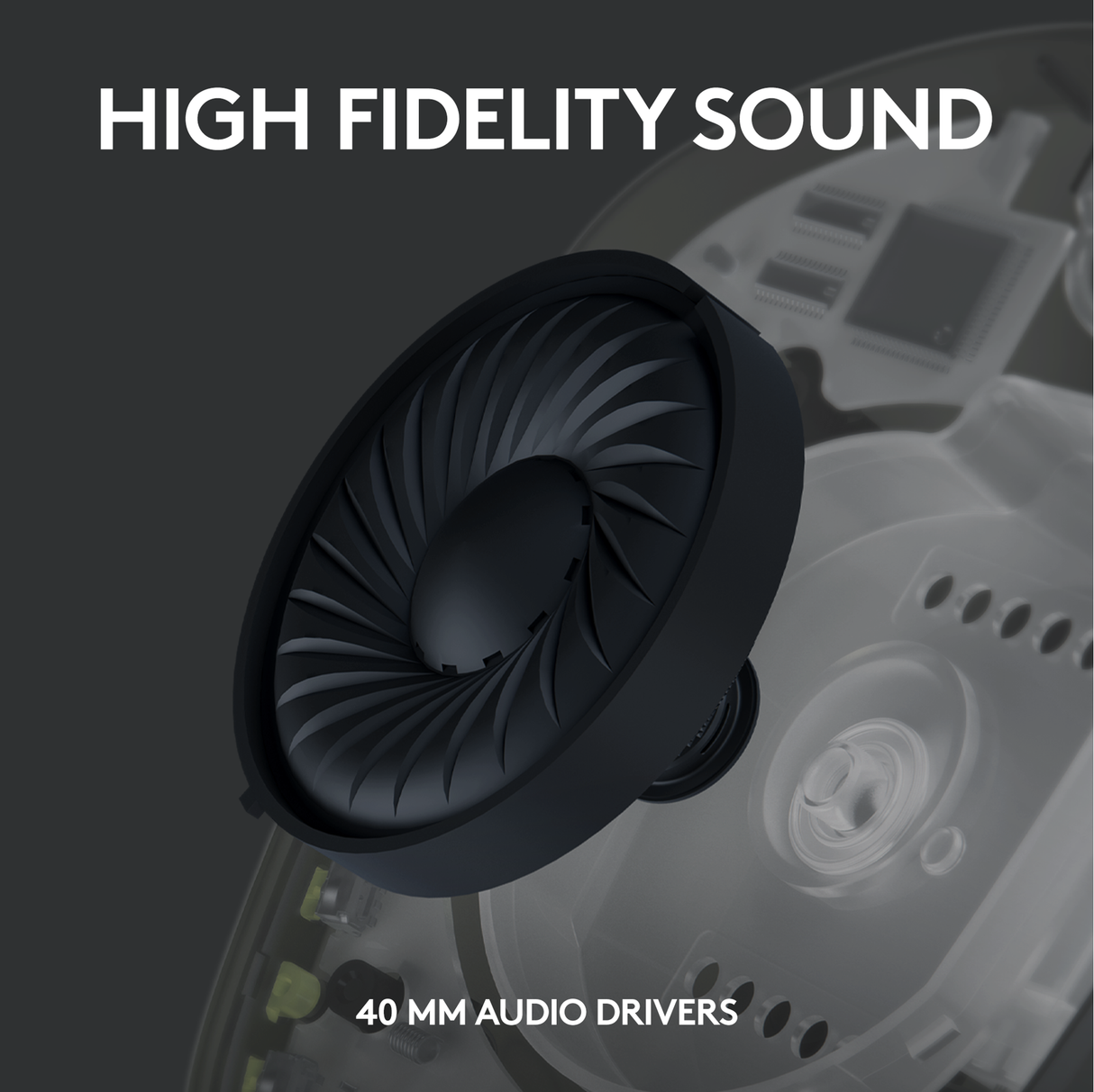 Logitech - G435 Lightspeed Wireless Gaming Headset - Svart