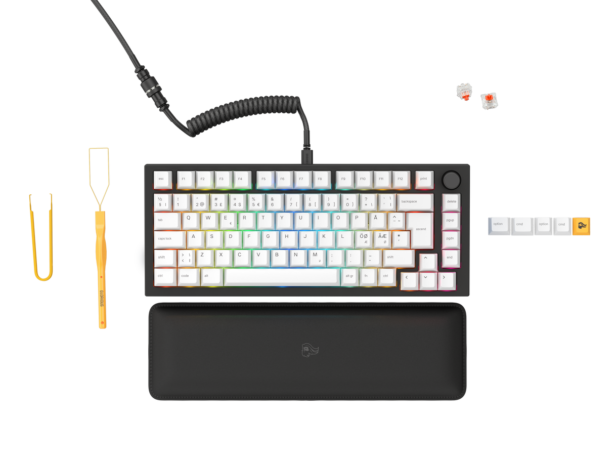 Glorious GMMK PRO 75% Förbyggd ISO NORDIC - Svart Skiffer