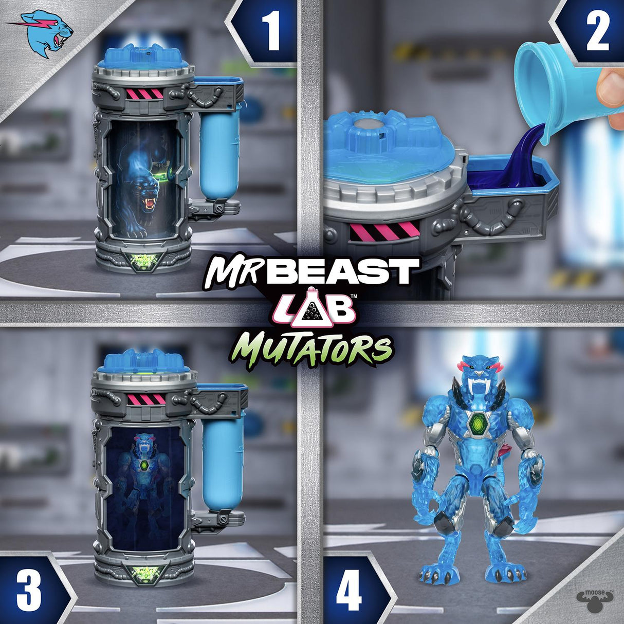 HERR. BEAST LAB - Mutator Action Figs -Stealth Panther (20346)
