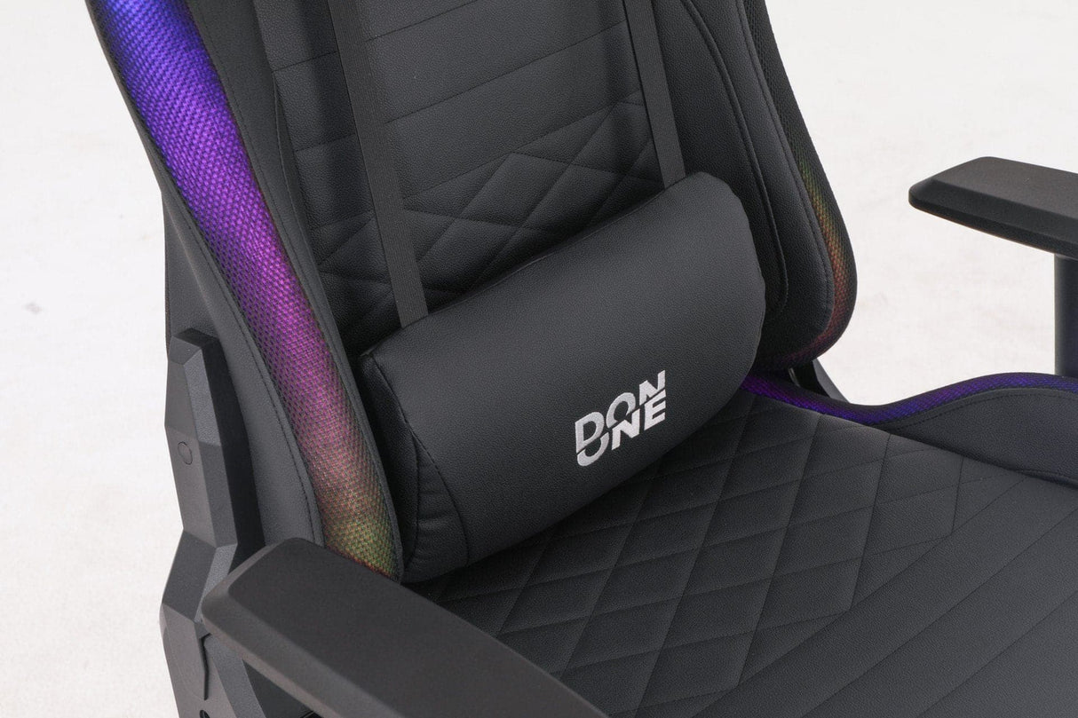 DON ONE - Valentino RGB Gamer Stol MK4 - PU Läder - Upp Till 120 KG