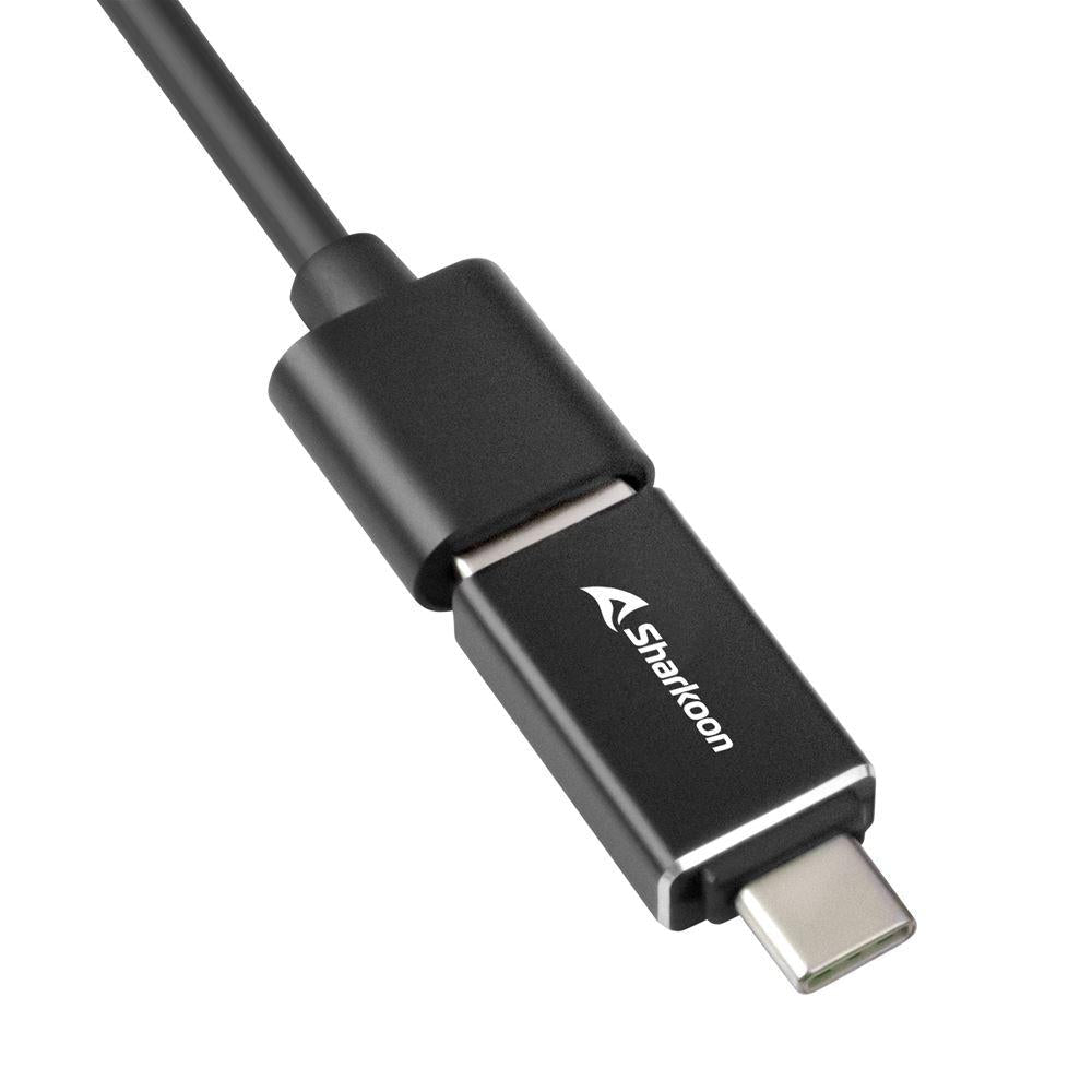 Sharkoon 4-Port USB 3.2 Gen 1 Aluminum Hub, USB hub (black) Sharkoon