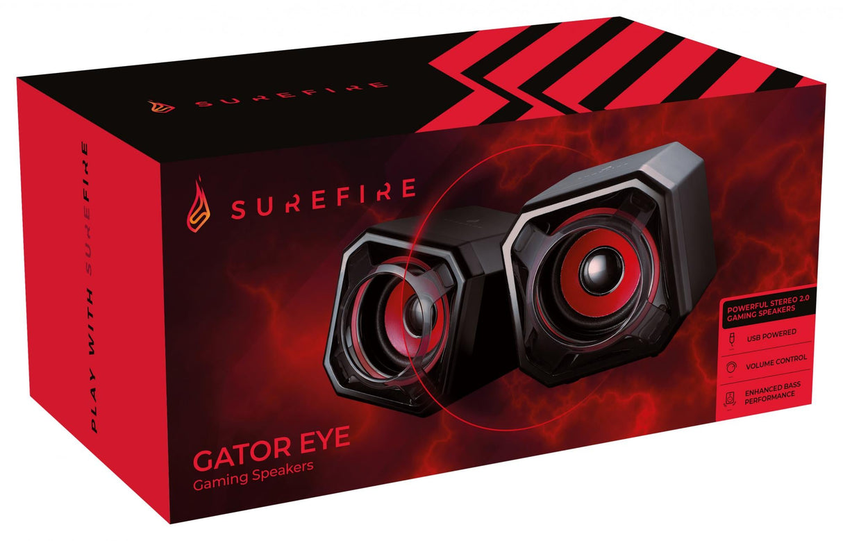 SUREFIRE - Gator Eye Gaming-högtalare, Röd