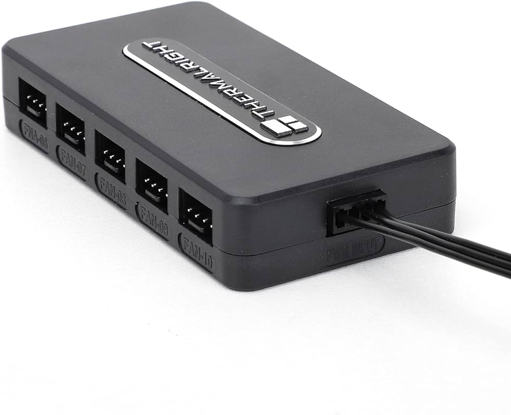 Thermalright TL Fan Hub-kontroller - 10 Portar 4-stift, PWM-stöd, Sata-ström