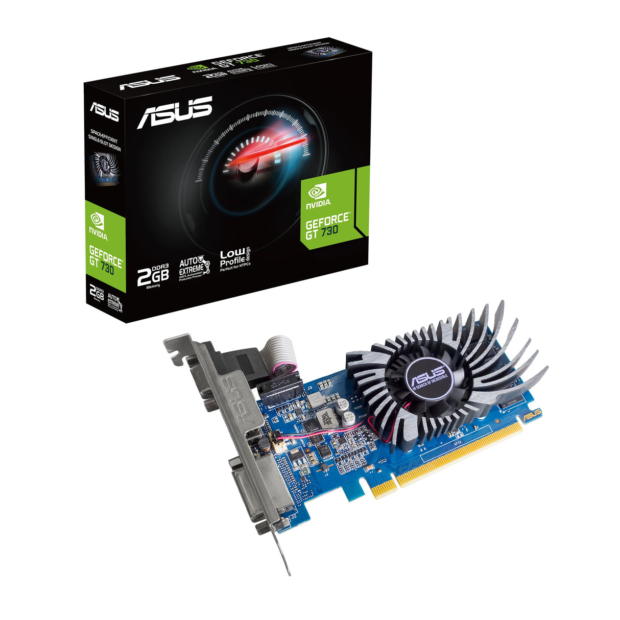 ASUS GeForce GT 730 2GB (med Lockprofilfäste) (GT730-2GD3-BRK-EVO)