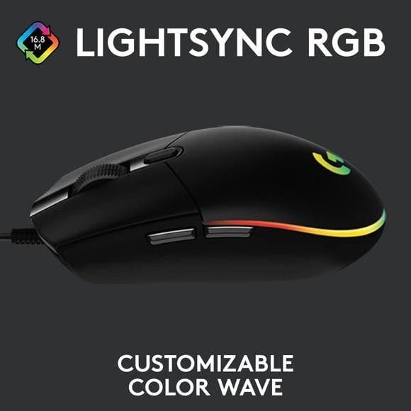Logitech - G203 LIGHTSYNC Gaming Mus Svart