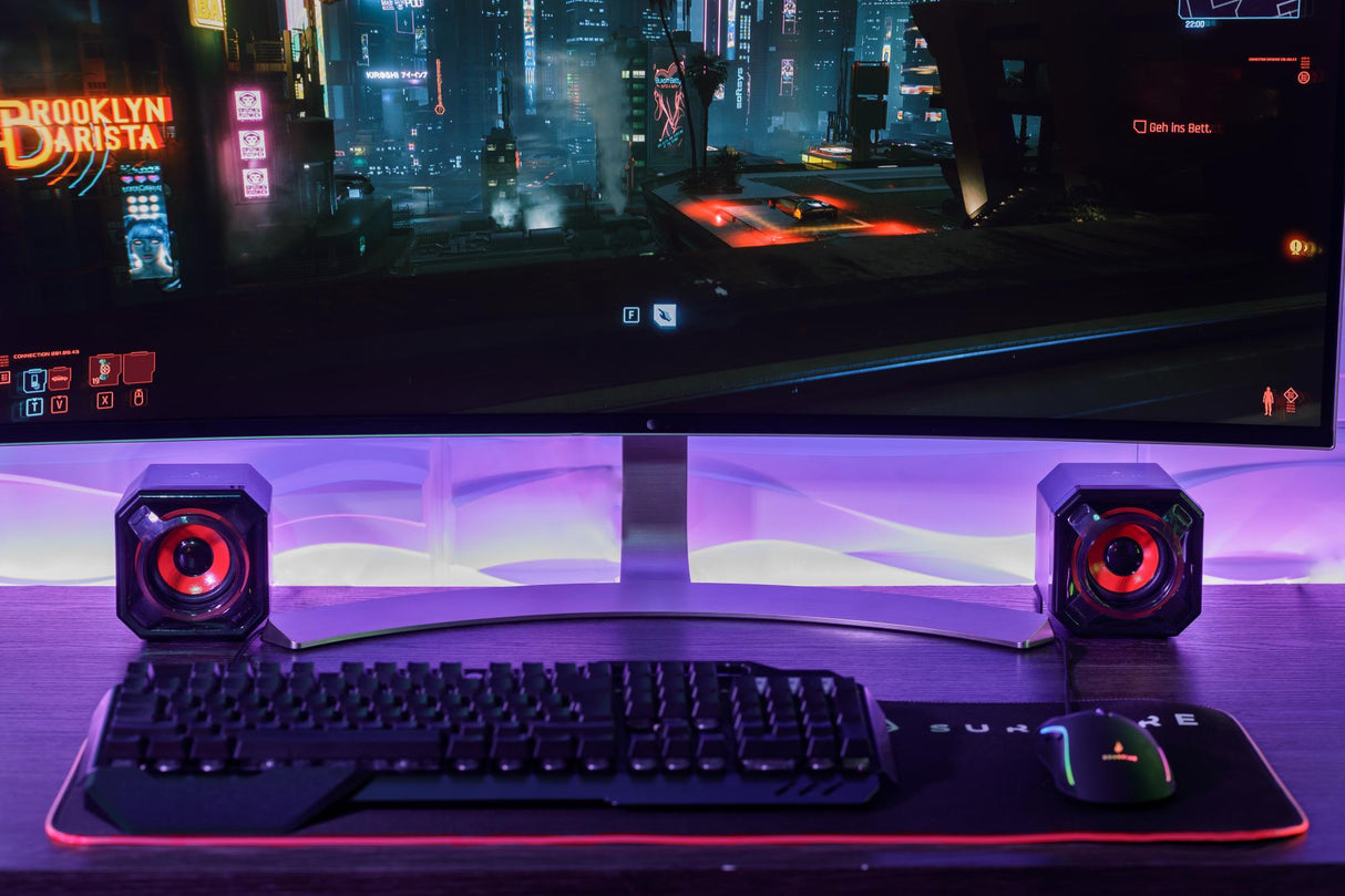 SUREFIRE - Gator Eye Gaminghögtalare, Röd