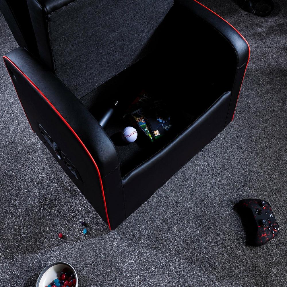 X-Rocker - Shift Luxe Junior 2.1 Ottoman Gaming Chair with Storage X-Rocker