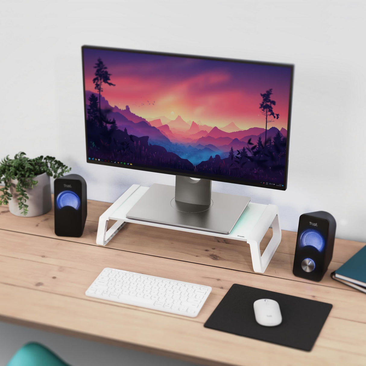 TRUST MONTA GLASS MONITOR STAND - VIT