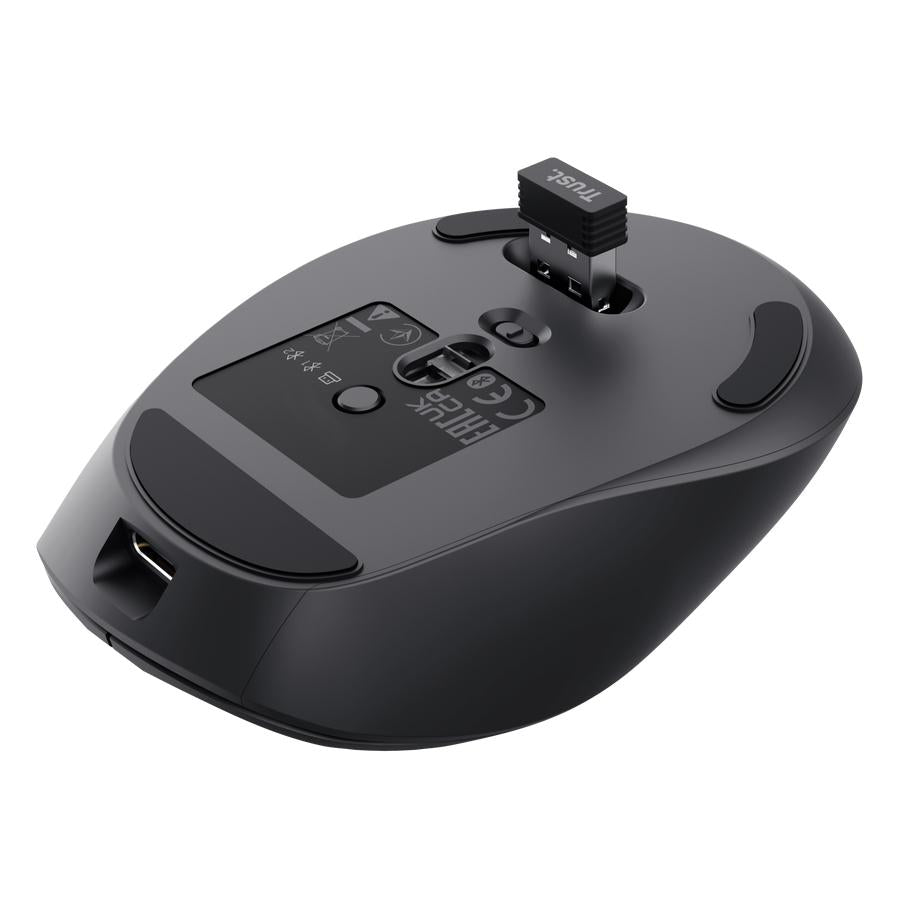 TRUST ZEVO FAST RECH MULTI-WIRELESS MOUSE - BLACK TRUST