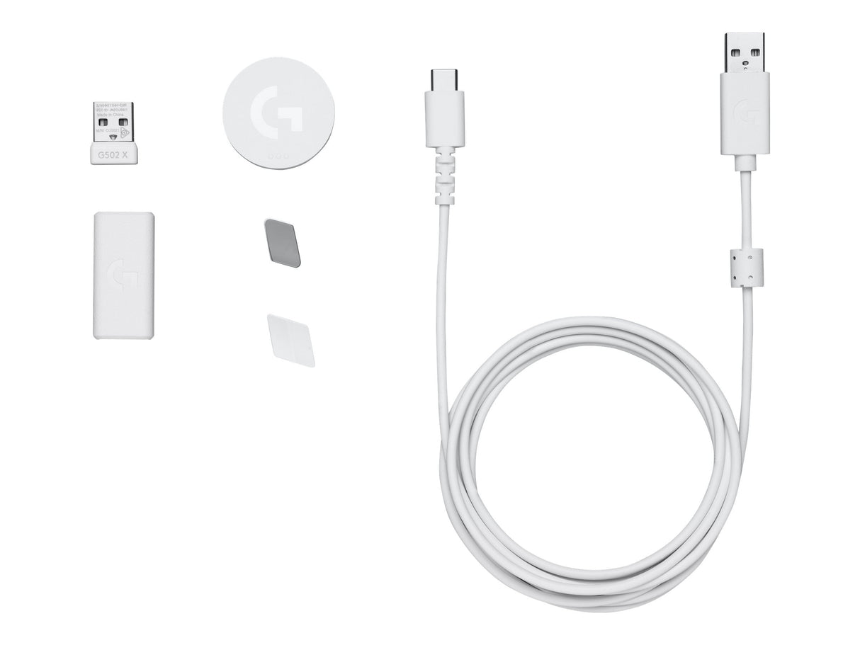 Logitech G G502 X PLUS Optisk Trådlös Vit