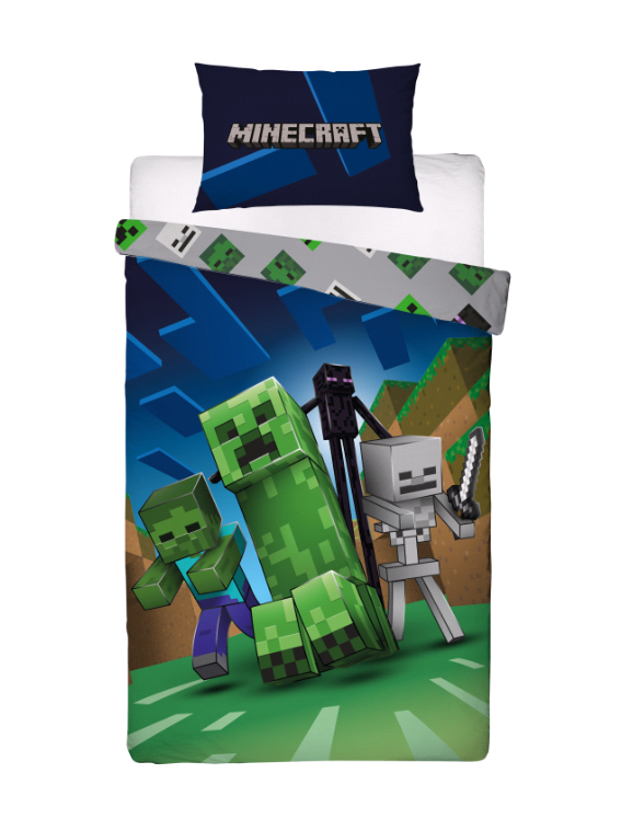 Sängkläder - Vuxenstorlek 140 X 200 Cm - Minecraft