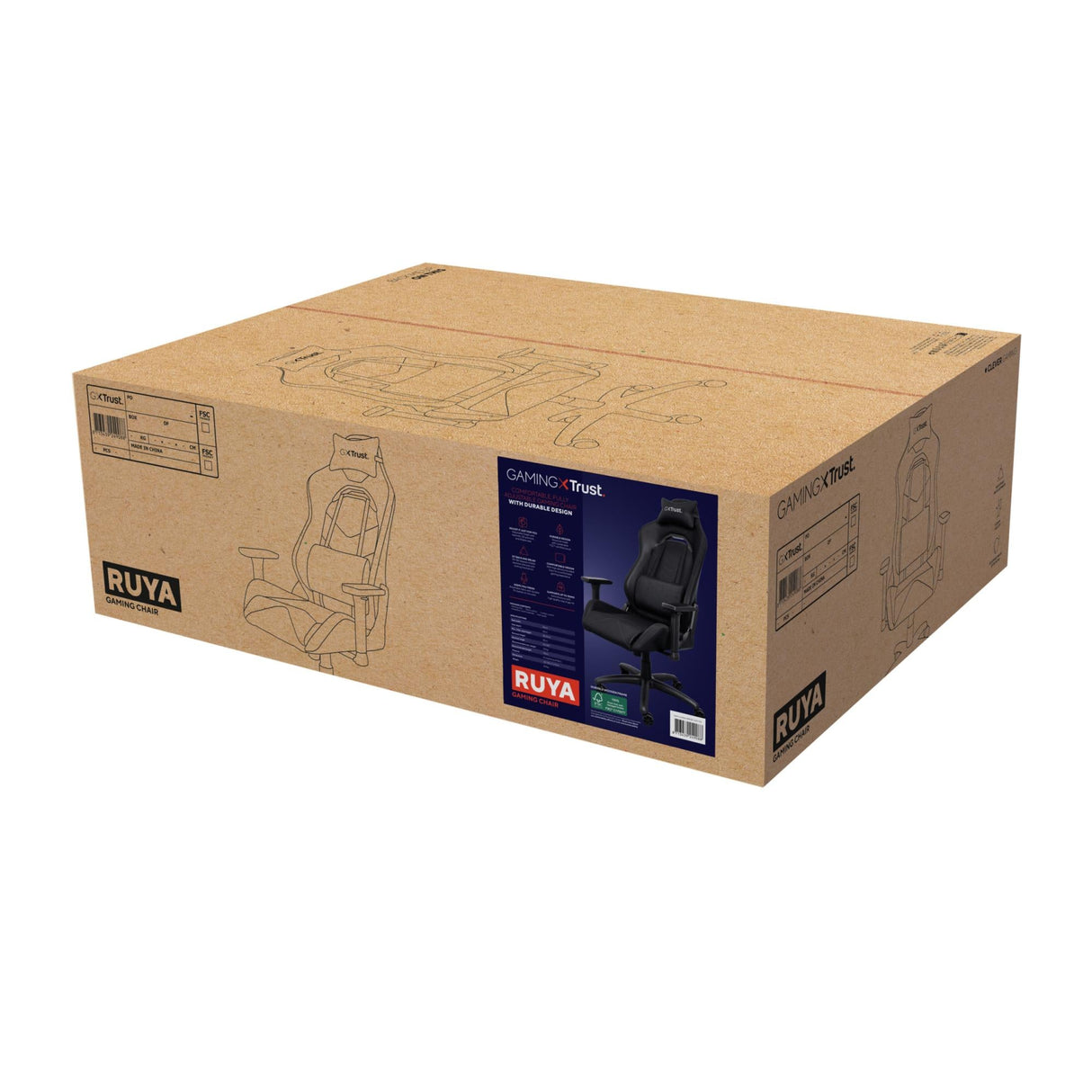 TRUST GXT714 RUYA GAMING CHAIR - SVART