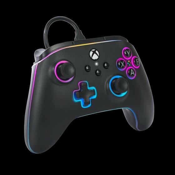 PowerA Advantage Cabled Controller - Xbox Series X/S - Med Lumectra - Svart