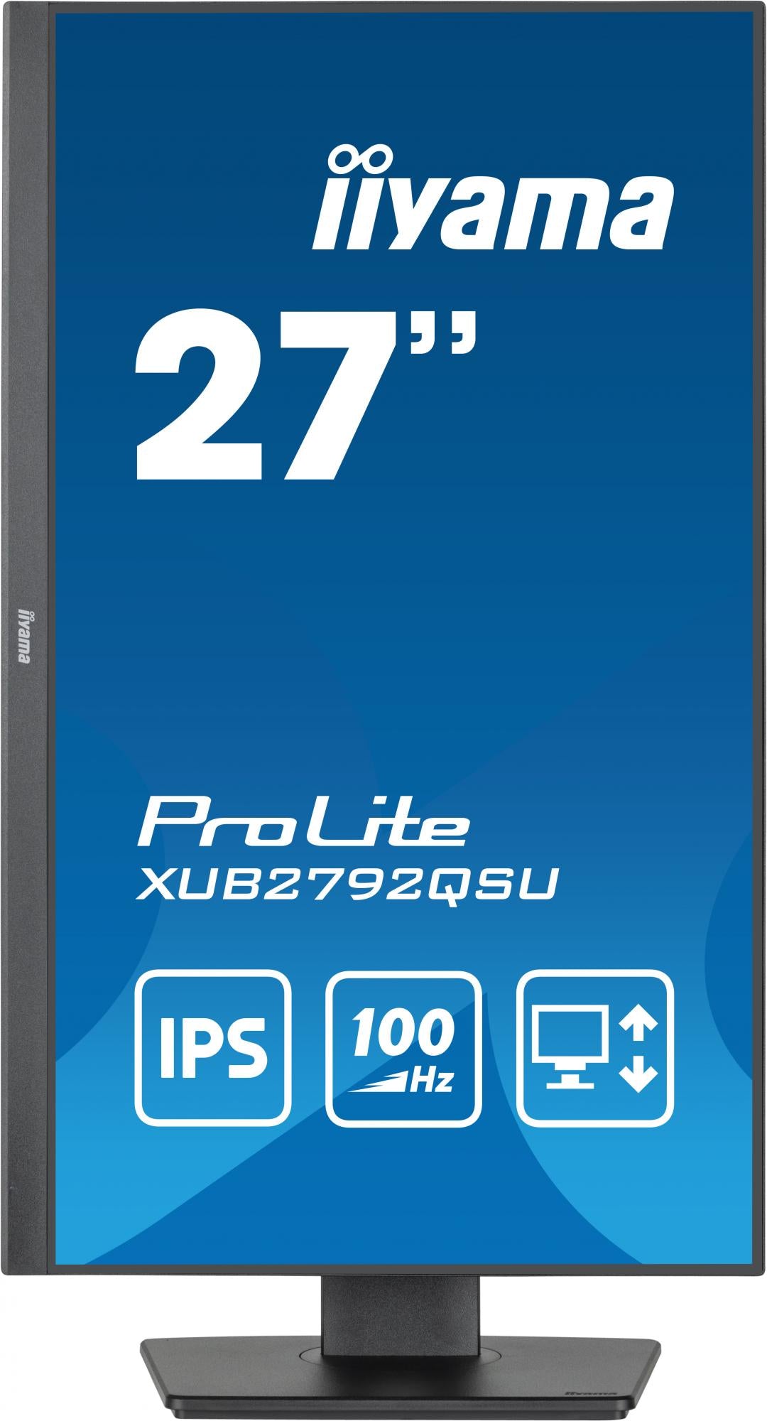 Iiyama ProLite XUB2792QSU-B6 27 2560 X 1440 (2K) HDMI DisplayPort 100Hz Pivot-skärm