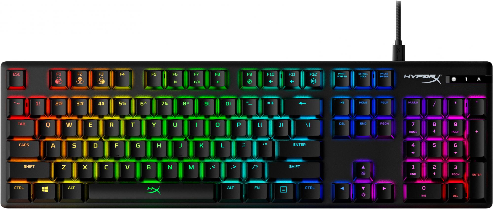 HyperX Alloy Origins Tangentbord Mekanisk RGB/16,7 Miljoner Färger Kabel USA