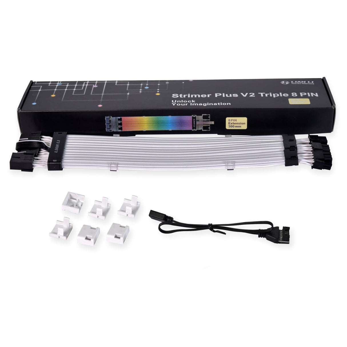 Lian Li Strimer Plus V2 Trippel 8-stifts RGB PCIe VGA-kabel